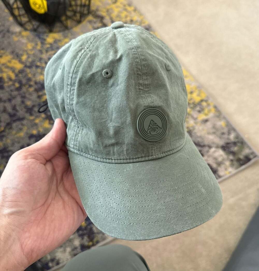 Kith Mountain Logo Bungee Cap Washed Olive Green Adjustable
